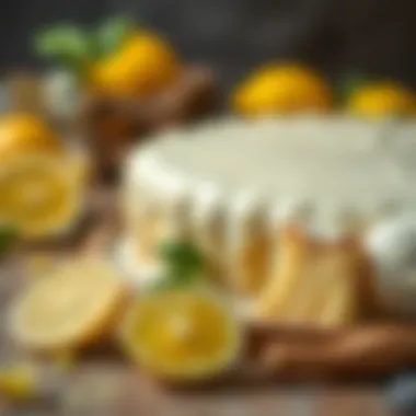 Fresh Ingredients for Lemon Cake Fresh ingredients for lemon cake with zest and juice