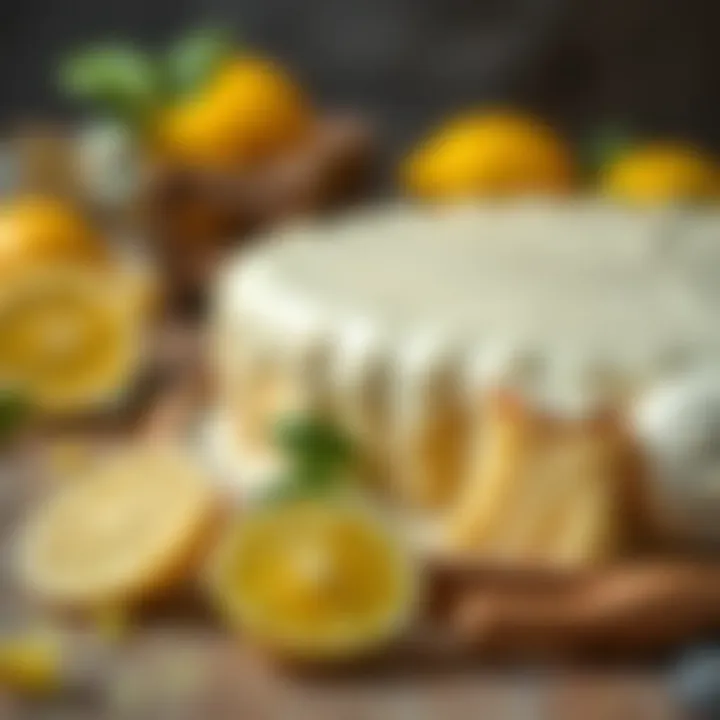 Fresh Ingredients for Lemon Cake Fresh ingredients for lemon cake with zest and juice