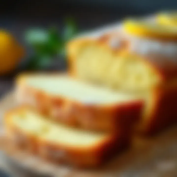 Sliced Lemon Cake Sliced lemon cake showcasing moist texture