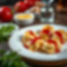 Delicious airfryer manti served elegantly on a plate