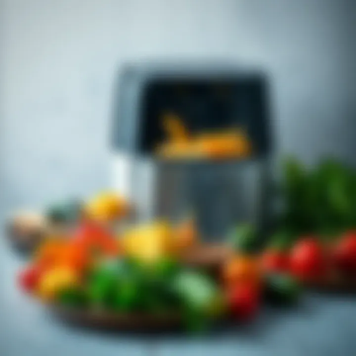 Variety of fresh ingredients for healthy recipes using Airfryer XL