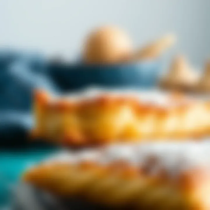 A close-up of the flaky texture of Arnavut Böreği