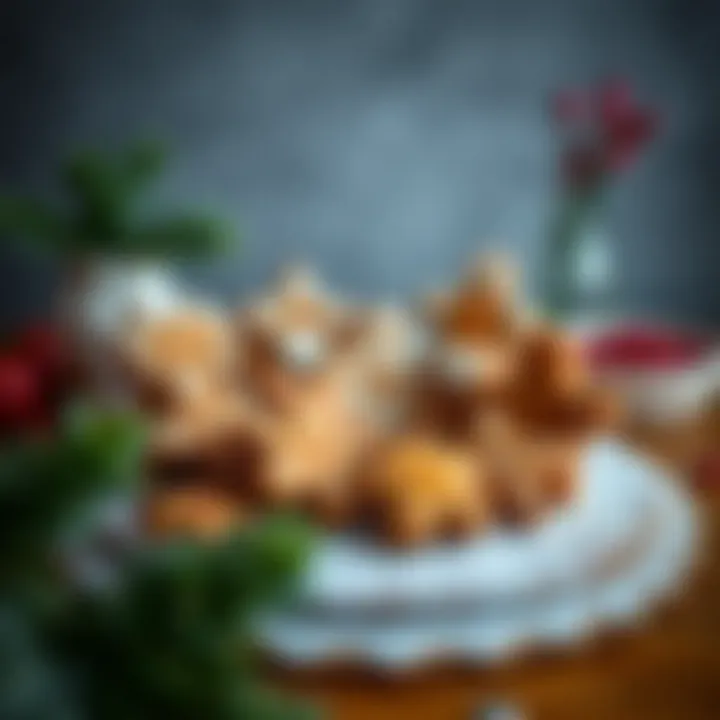 Artistry in Gingerbread Forms Artistic display of gingerbread shapes