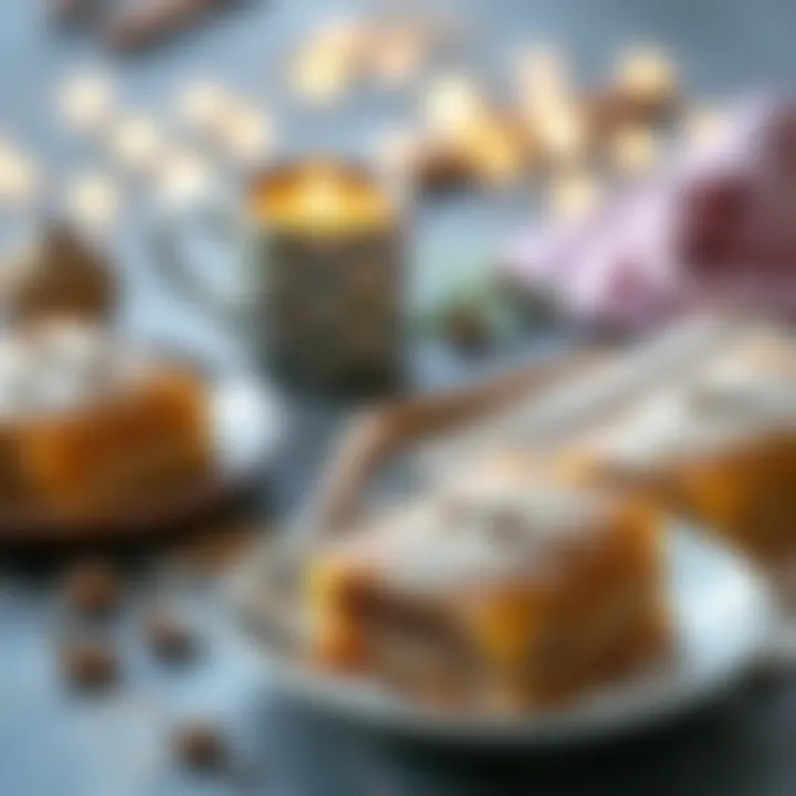 Elegant presentation of baklava with aromatic spices