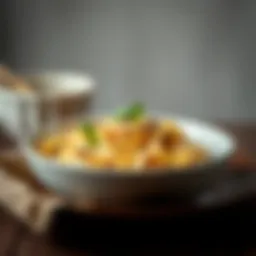 A bowl of Barilla barley noodles elegantly displayed