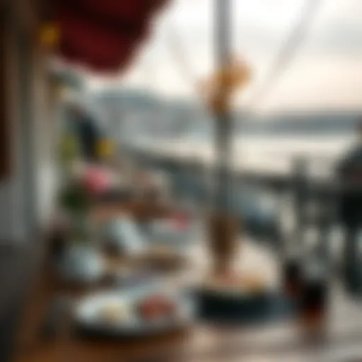 A serene breakfast setting by the water in Beykoz