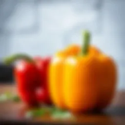 Colorful bell peppers ready for air frying