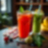 Refreshing fruit juice selection