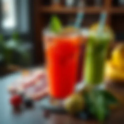 Refreshing fruit juice selection