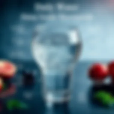 Visual representation of daily water intake recommendations