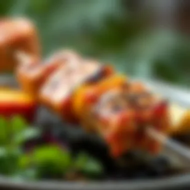 Perfectly Grilled Çağ Kebab A traditional skewer of çağ kebabı grilled to perfection