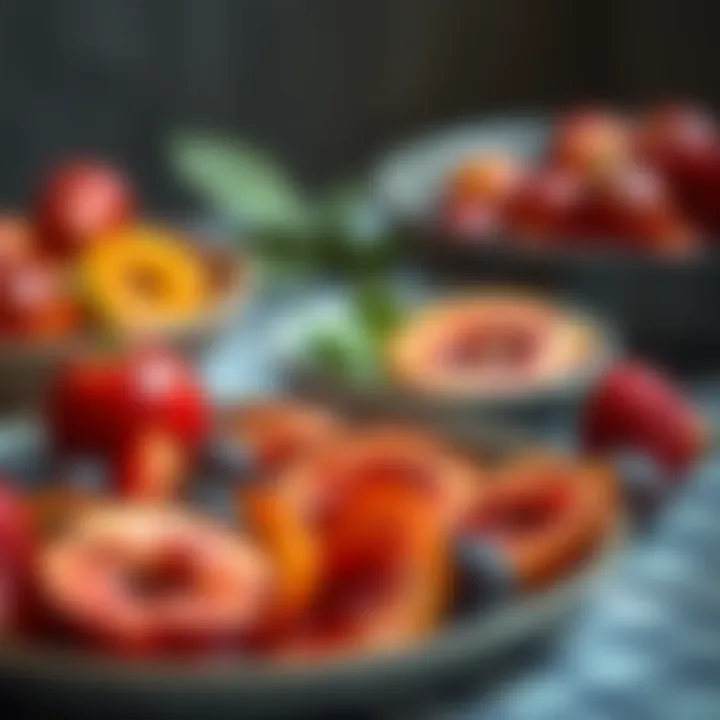 Nutritious Meal with Stone Fruits A healthy meal featuring stone fruits as key ingredients.