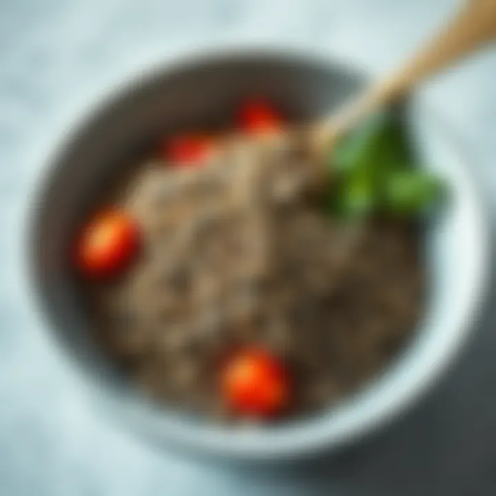 Chia seeds in a healthy dish