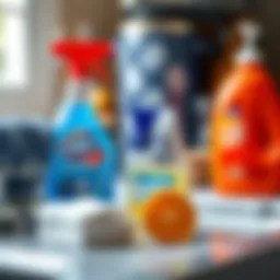 Cleaning supplies for dishwasher maintenance