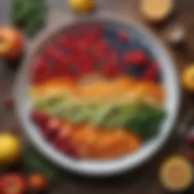 A colorful plate of fruits and vegetables