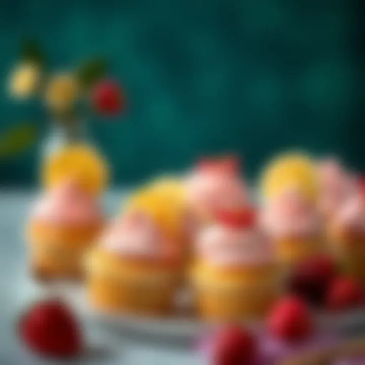 Delicious Creations with Small Cake Molds Freshly baked cupcakes arranged creatively on a plate