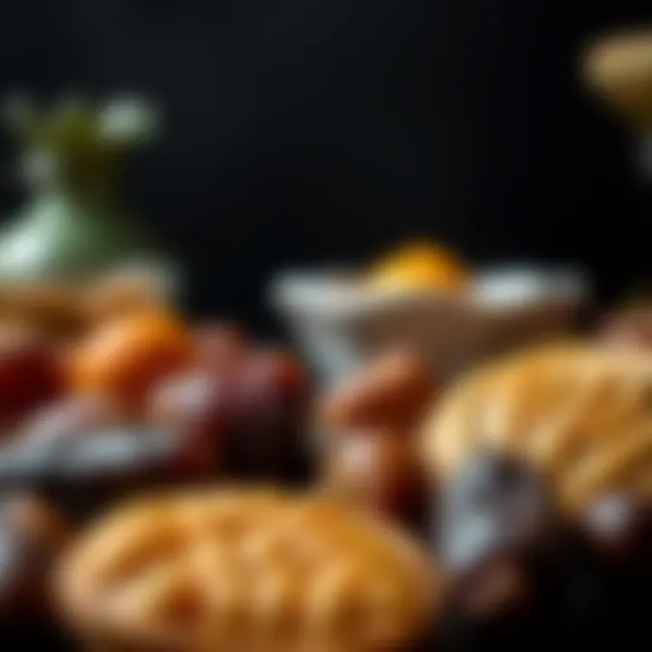 Dates and Fruits for Iftar Variety of dates and fruits for breaking the fast