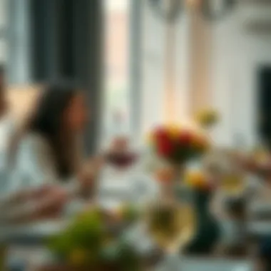 Emotional Connections Through Dining A serene dining setting that evokes emotions tied to shared meals and experiences