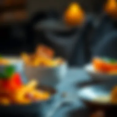 The Art of Gourmet Presentation A close-up of a beautifully plated gourmet dish that tantalizes the taste buds