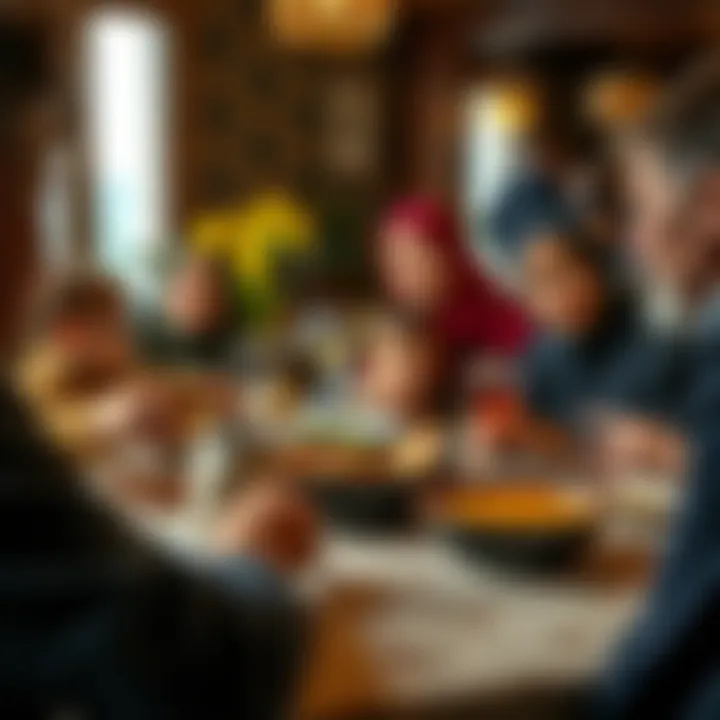 A family enjoying Deniz Simidi together at a dining table, reflecting cultural heritage