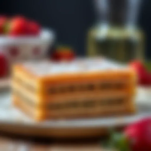 A beautifully layered baklava showcasing its intricate texture