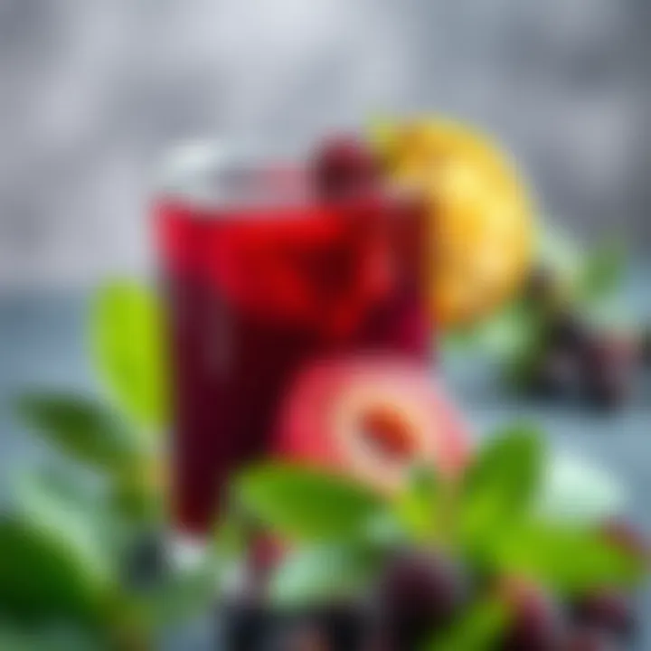 Health benefits illustration related to mulberry juice