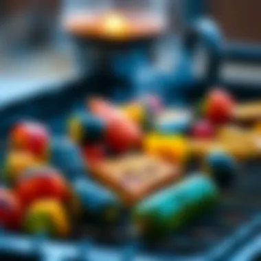 Colorful Grilled Vegetables A variety of vegetables being grilled