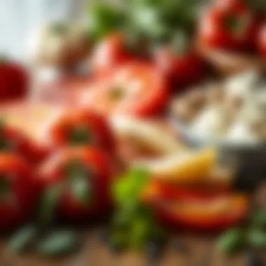 Ingredients laid out for making tomato juice