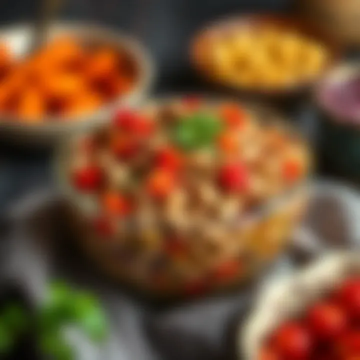 Fermented Bean Salad Delight A vibrant bowl of fermented bean salad showcasing the rich colors of various ingredients