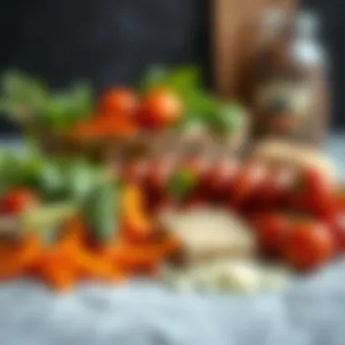 Fresh Ingredients for Çağ Kebab An assortment of fresh ingredients used in making çağ kebabı