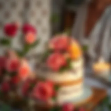 Floral Elegance in Wedding Cakes Elegant wedding cake adorned with floral decorations