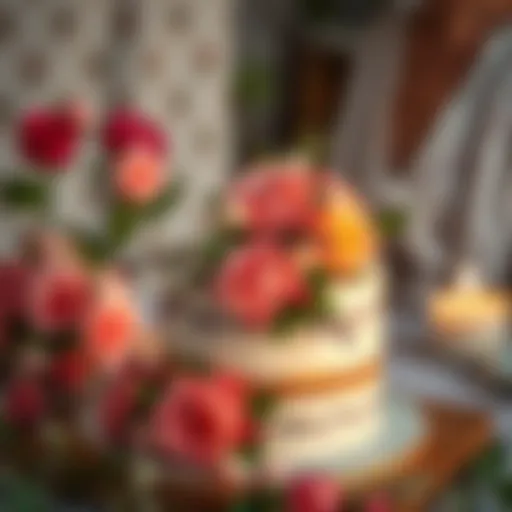 Floral Elegance in Wedding Cakes Elegant wedding cake adorned with floral decorations