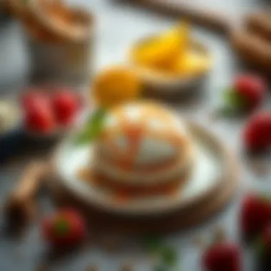 A vibrant dish featuring various desserts made with ginger sugar.