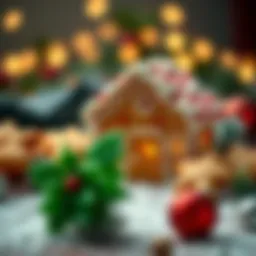 Gingerbread cookie in festive decoration