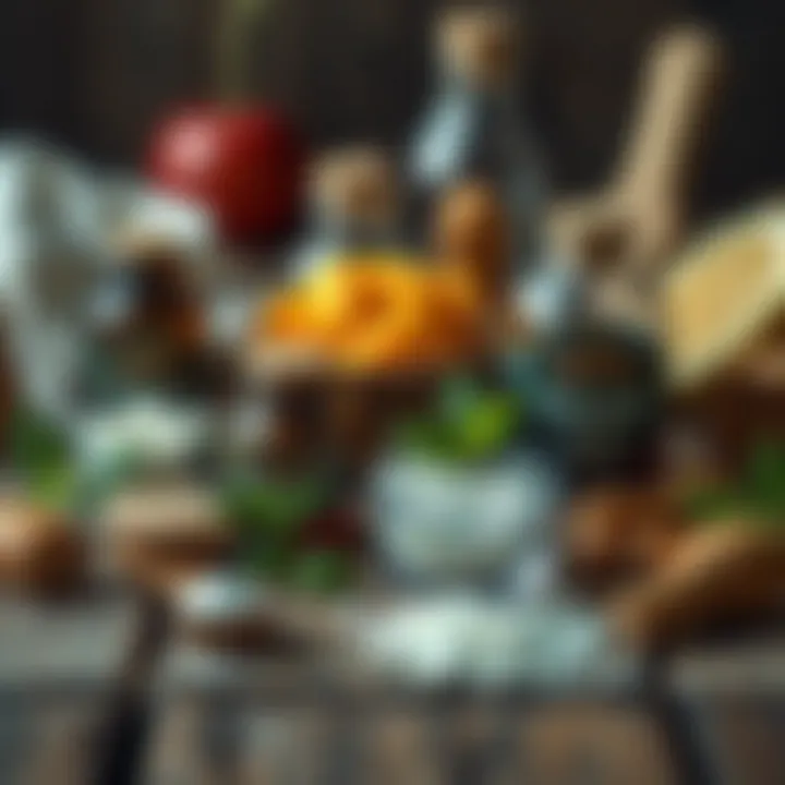 Natural Solutions for Hernia Management Natural remedies for hernia relief displayed on a wooden table.