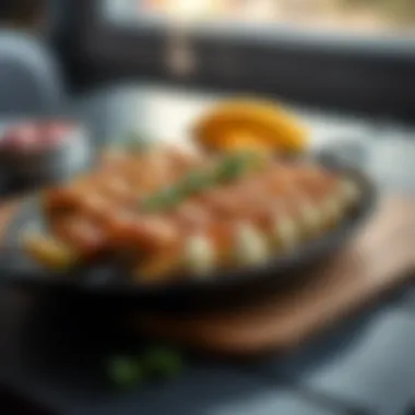 Grilled Çitlembik - A Decorative Appetizer A beautifully arranged plate of grilled Çitlembik as a decorative appetizer