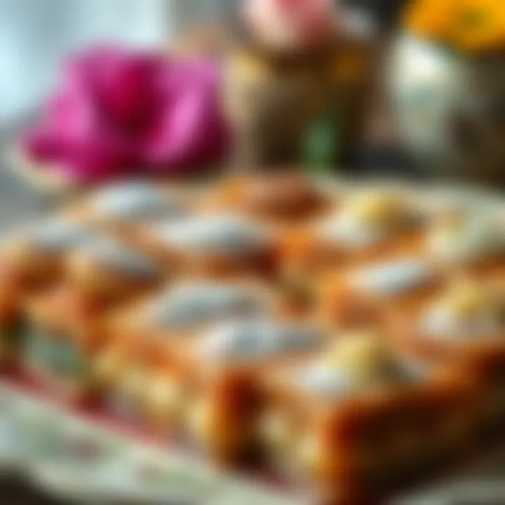 Assortment of Baklava Varieties An assortment of baklava varieties on a decorative plate