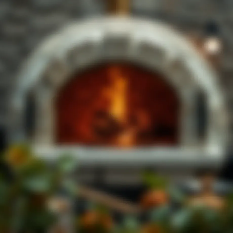 A stunning view of a stone oven showcasing its elegant design and structure