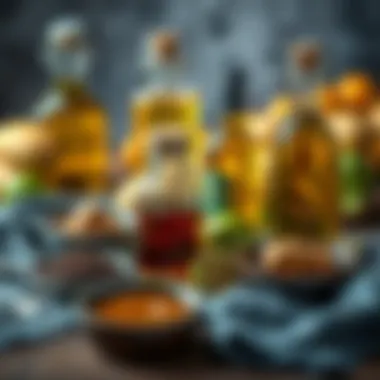 Nutritious Oil Selections Healthy fat options on a table