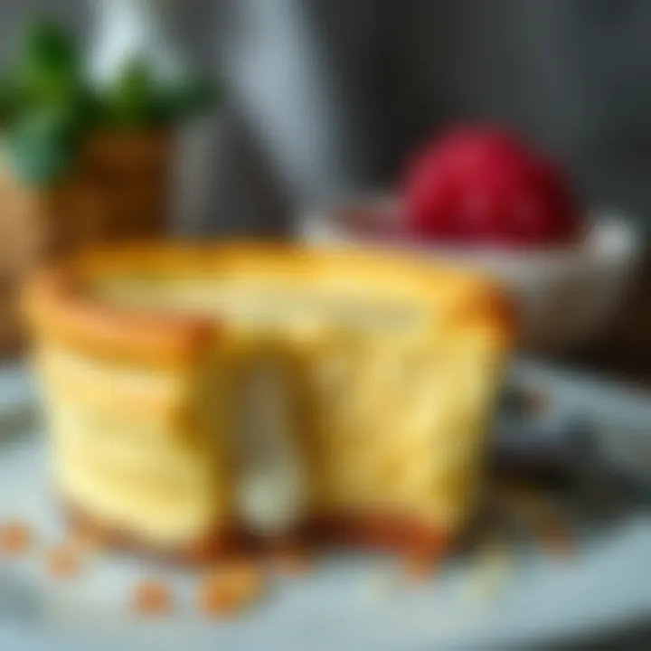 Close-up of the rich texture of healthy souffle