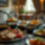 An elegant iftar table set with traditional dishes