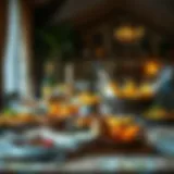 A beautifully arranged dining table for iftar with traditional foods