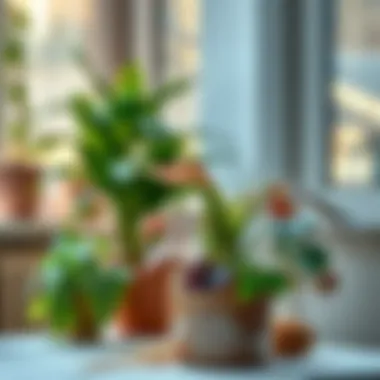 Indoor Plants Arrangement A vibrant indoor plant arrangement enhancing home decor