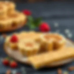 Elegant presentation of semolina helva in unique shapes