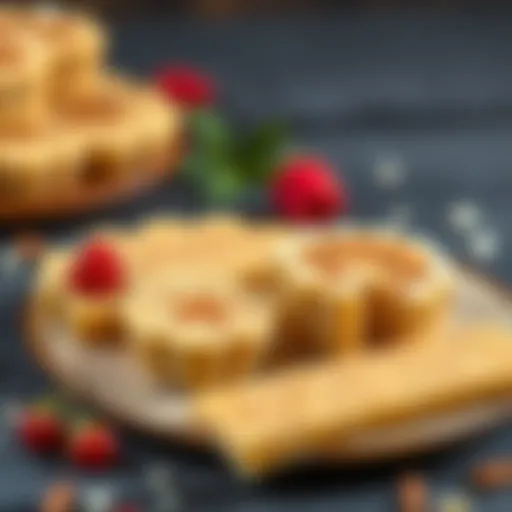 Elegant presentation of semolina helva in unique shapes