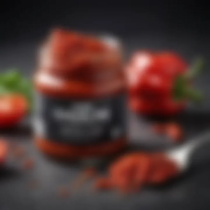 A close-up of isot pepper paste showcasing its rich texture and vibrant color.