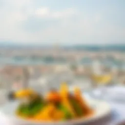 Breathtaking view from İzmir Asansör Restaurant overlooking the cityscape