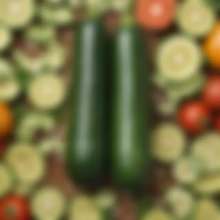 Nutritional composition of zucchini displayed graphically