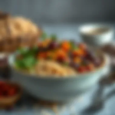 Wholesome Grains Supporting Digestion A nutritious bowl of whole grains and legumes