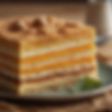 A close-up of kadayif dessert showcasing its delicate layers